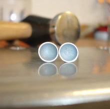 Load image into Gallery viewer, Darkened Sterling Silver Stud Cups - Little Moons 8.5 mm - Amalia Moon