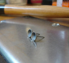 Load image into Gallery viewer, Darkened Sterling Silver Stud Cups - Little Moons 8.5 mm - Amalia Moon