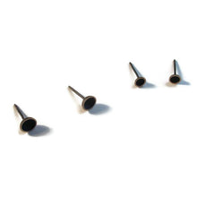 Load image into Gallery viewer, Darkened Sterling Silver Stud Cups - Tiny Moons - Amalia Moon
