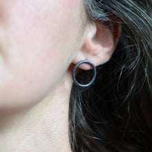 Load image into Gallery viewer, Hammered Circle Post Earrings - Amalia Moon
