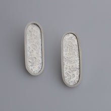 Load image into Gallery viewer, Silver Pill Post Earrings - Amalia Moon Jewelry