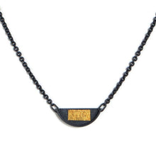 Load image into Gallery viewer, Small Slice Necklace With Gold Rectangle - Amalia Moon Jewelry