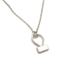 Load image into Gallery viewer, Tiny Brick Sterling Silver Pendant - Amalia Moon Jewelry