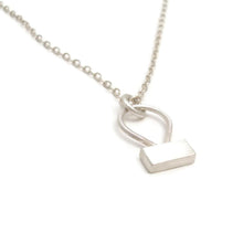 Load image into Gallery viewer, Tiny Brick Sterling Silver Pendant - Amalia Moon Jewelry