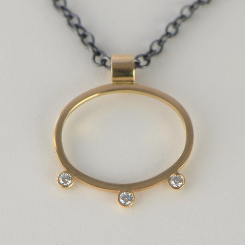 Triad Diamond Pendant - Amalia Moon Jewelry