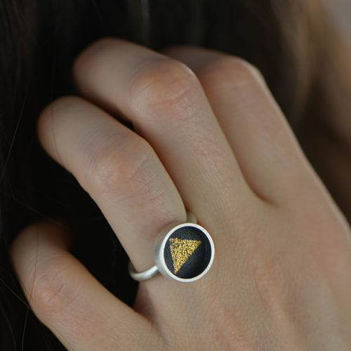 Triangle Ring Size 6 1/2 - Amalia Moon Jewelry