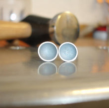 Load image into Gallery viewer, Darkened Sterling Silver Stud Cups - Little Moons 8.5 mm - Amalia Moon
