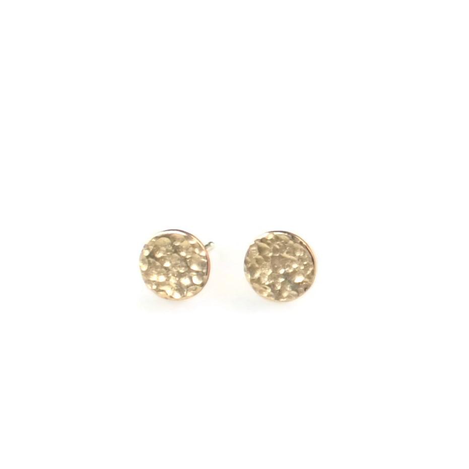 Hammered Studs - Gold Filled - Amalia Moon Jewelry