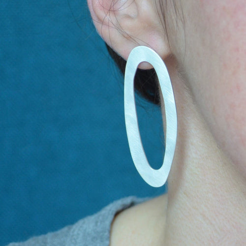 Jumbo Ovalish Post Earrings - Amalia Moon Jewelry