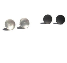 Load image into Gallery viewer, Large Black Sterling Silver Cup Earrings - 12 mm - Amalia Moon
