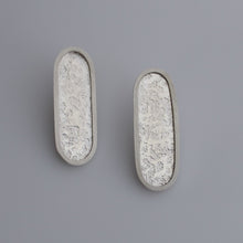 Load image into Gallery viewer, Silver Pill Post Earrings - Amalia Moon Jewelry

