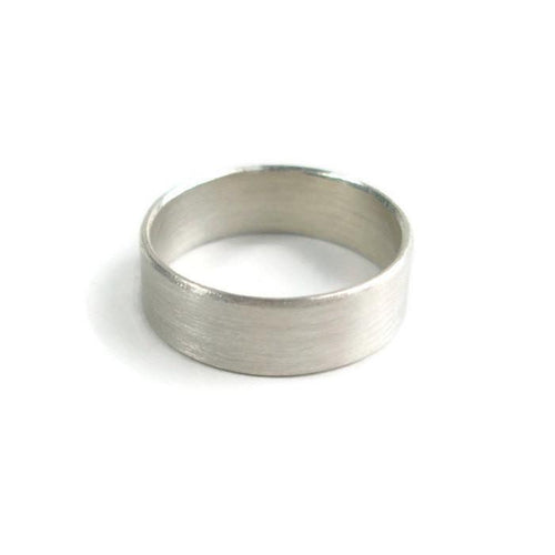 Single Thick Sterling Silver Band 6 mm - Amalia Moon