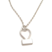 Load image into Gallery viewer, Tiny Brick Sterling Silver Pendant - Amalia Moon Jewelry
