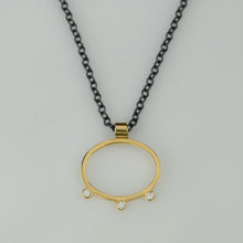 Load image into Gallery viewer, Triad Diamond Pendant - Amalia Moon Jewelry
